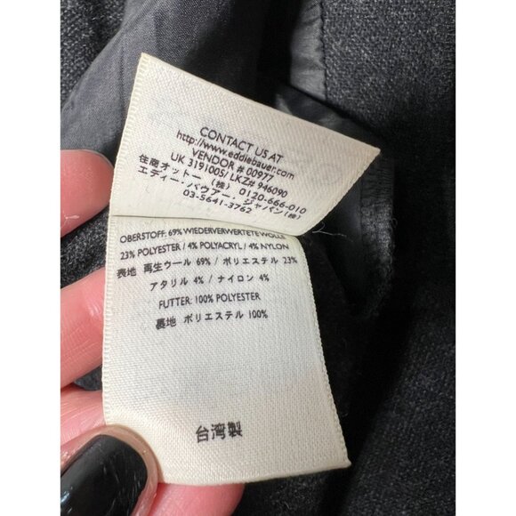 Vintage Eddie Bauer Recycled Wool Maxi Wrap Skirt Charcoal Gray Fall 6 - Picture 12 of 12